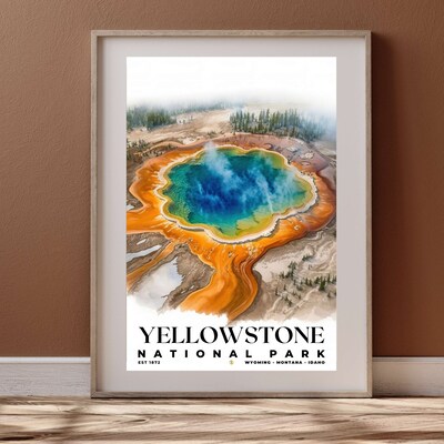 Yellowstone National Park Poster, Travel Art, Office Poster, Home Decor | S4 - image4